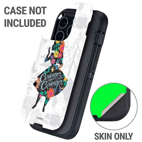 Disney Alice in Wonderland (animated) Silhouette Curiouser and Curiouser Otterbox Defender iPhone Skin