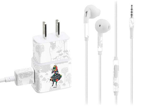 Disney Alice in Wonderland (animated) Silhouette Curiouser and Curiouser Phone Charger Skin
