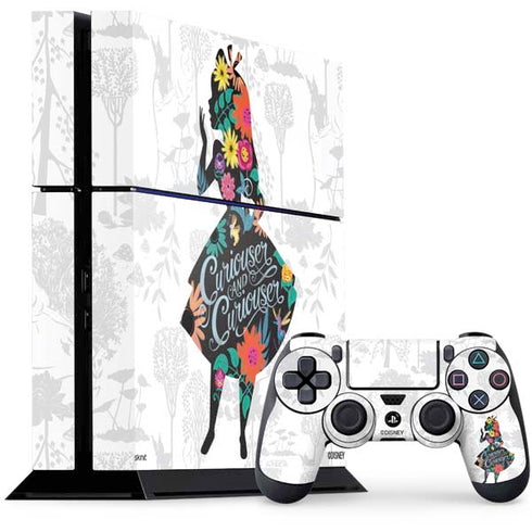 Disney Alice in Wonderland (animated) Silhouette Curiouser and Curiouser PS4 Console and Controller Bundle Skin