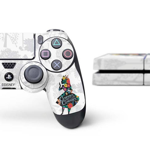 Disney Alice in Wonderland (animated) Silhouette Curiouser and Curiouser PS4 Console and Controller Bundle Skin