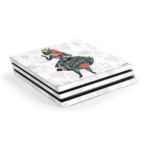 Disney Alice in Wonderland (animated) Silhouette Curiouser and Curiouser PS4 Pro Console Skin