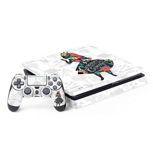 Disney Alice in Wonderland (animated) Silhouette Curiouser and Curiouser PS4 Slim Bundle Skin