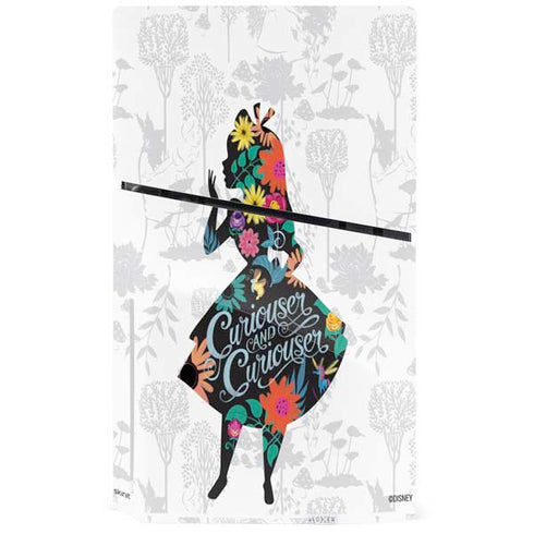 Disney Alice in Wonderland (animated) Silhouette Curiouser and Curiouser PS5 Slim Disk Console Skin