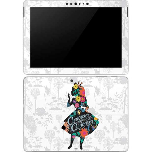 Disney Alice in Wonderland (animated) Silhouette Curiouser and Curiouser Surface Go Skin