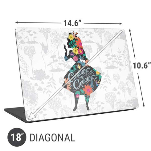 Disney Alice in Wonderland (animated) Silhouette Curiouser and Curiouser Universal Laptop 18in (14.6 x 10.6in) Skin