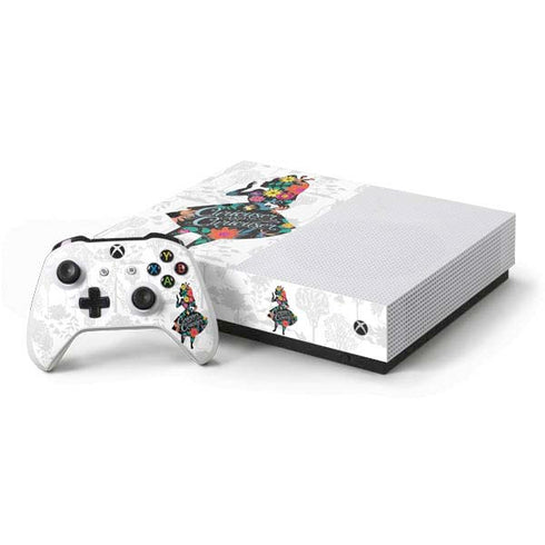 Disney Alice in Wonderland (animated) Silhouette Curiouser and Curiouser Xbox One S All-Digital Edition Bundle Skin