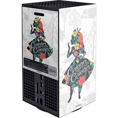 Disney Alice in Wonderland (animated) Silhouette Curiouser and Curiouser Xbox Series X Console Skin