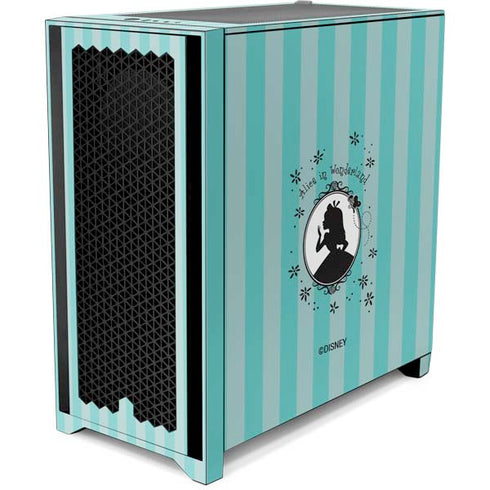 Disney Alice in Wonderland (animated) Silhouette in the Mirror Corsair 4000D Tempered Glass Mid-Tower ATX Case Skin