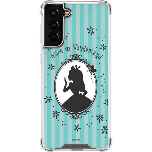 Disney Alice in Wonderland (animated) Silhouette in the Mirror Galaxy S21 FE Clear Case