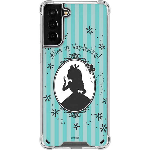Disney Alice in Wonderland (animated) Silhouette in the Mirror Galaxy S21 Plus 5G Clear Case