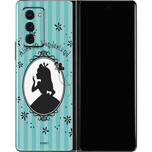 Disney Alice in Wonderland (animated) Silhouette in the Mirror Galaxy Z Fold2 5G Skin