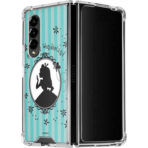 Disney Alice in Wonderland (animated) Silhouette in the Mirror Galaxy Z Fold4 5G Clear Case