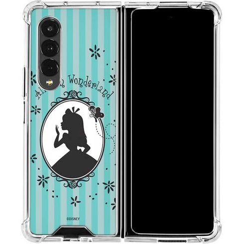 Disney Alice in Wonderland (animated) Silhouette in the Mirror Galaxy Z Fold4 5G Clear Case