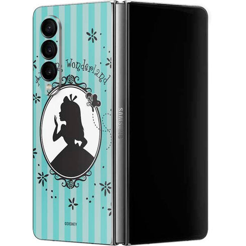 Disney Alice in Wonderland (animated) Silhouette in the Mirror Galaxy Z Fold4 5G Skin
