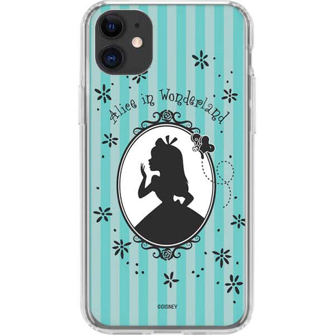 Disney Alice in Wonderland (animated) Silhouette in the Mirror iPhone 11 Clear Case