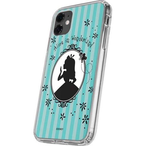 Disney Alice in Wonderland (animated) Silhouette in the Mirror iPhone 11 Clear Case