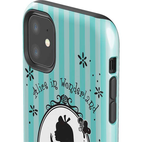 Disney Alice in Wonderland (animated) Silhouette in the Mirror iPhone 11 Impact Case
