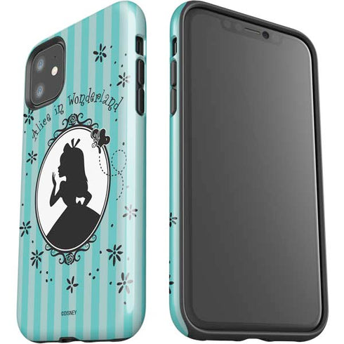 Disney Alice in Wonderland (animated) Silhouette in the Mirror iPhone 11 Impact Case