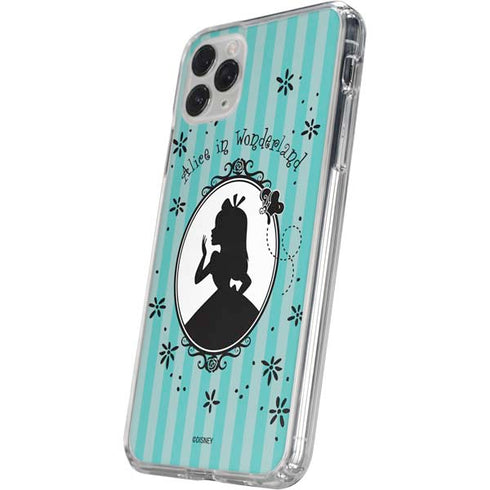 Disney Alice in Wonderland (animated) Silhouette in the Mirror iPhone 11 Pro Clear Case