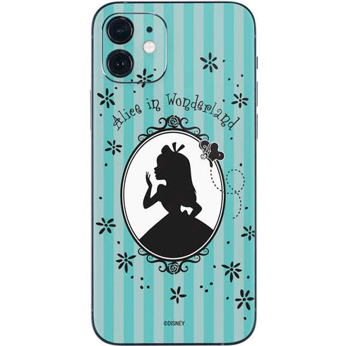 Disney Alice in Wonderland (animated) Silhouette in the Mirror iPhone 12 Mini Skin