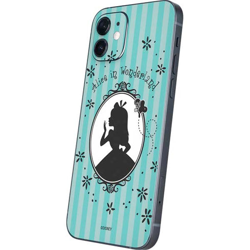 Disney Alice in Wonderland (animated) Silhouette in the Mirror iPhone 12 Mini Skin