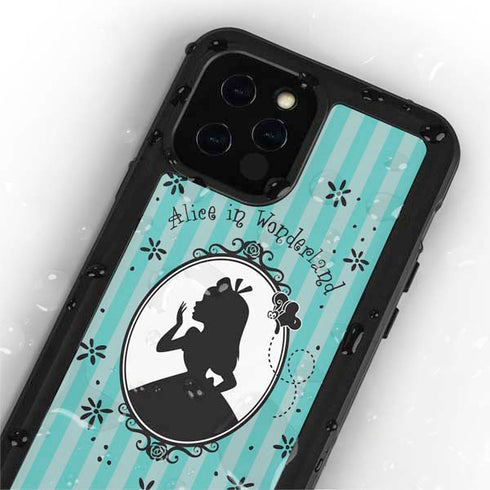 Disney Alice in Wonderland (animated) Silhouette in the Mirror iPhone 12 Pro Waterproof Case