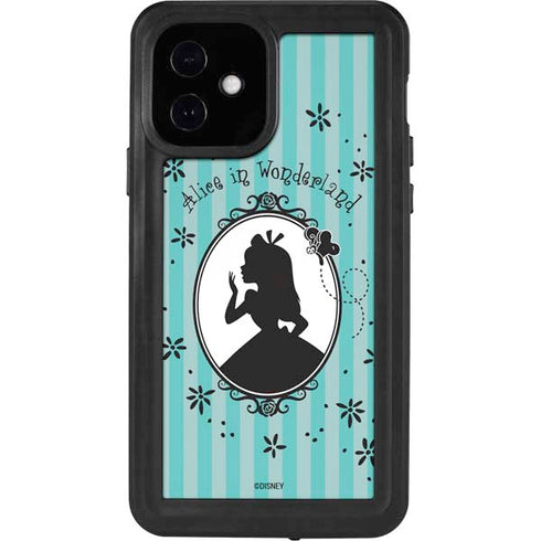 Disney Alice in Wonderland (animated) Silhouette in the Mirror iPhone 12 Waterproof Case