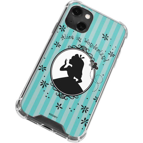 Disney Alice in Wonderland (animated) Silhouette in the Mirror iPhone 13 Mini Clear Case