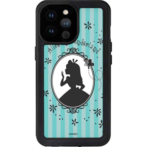 Disney Alice in Wonderland (animated) Silhouette in the Mirror iPhone 14 Pro Max Waterproof Case