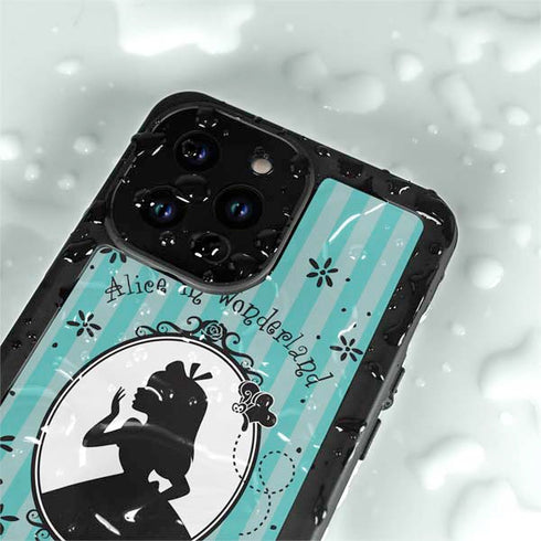 Disney Alice in Wonderland (animated) Silhouette in the Mirror iPhone 14 Pro Max Waterproof Case