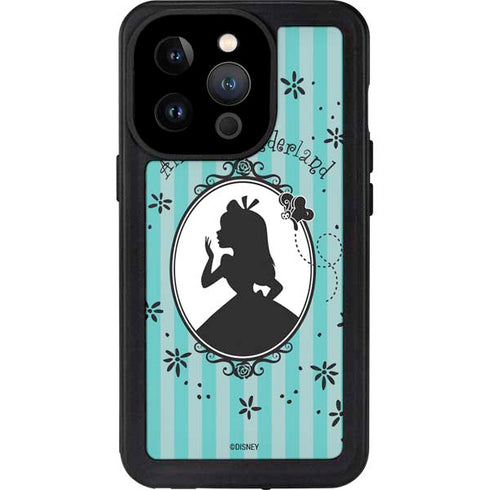 Disney Alice in Wonderland (animated) Silhouette in the Mirror iPhone 14 Pro Waterproof Case