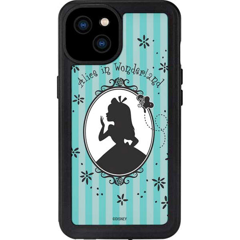 Disney Alice in Wonderland (animated) Silhouette in the Mirror iPhone 15 Plus Waterproof Case