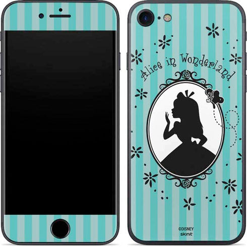 Disney Alice in Wonderland (animated) Silhouette in the Mirror iPhone 8 Skin