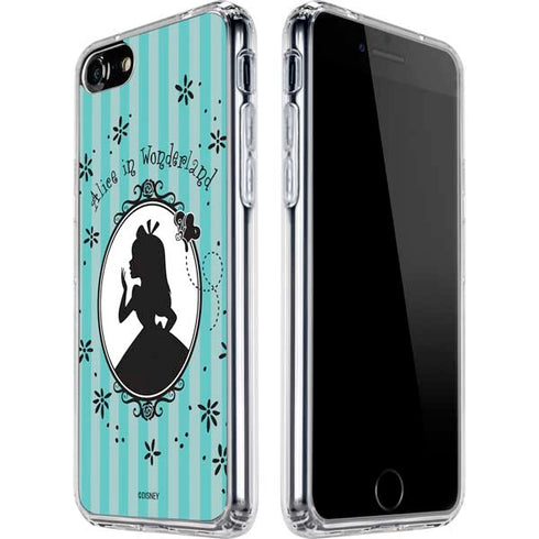 Disney Alice in Wonderland (animated) Silhouette in the Mirror iPhone SE (2nd & 3rd Gen) Clear Case