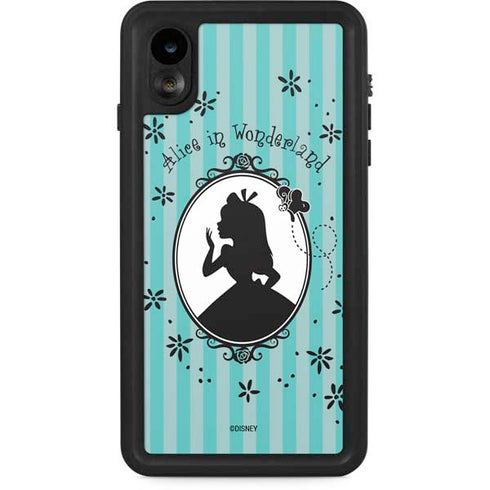 Disney Alice in Wonderland (animated) Silhouette in the Mirror iPhone XR Waterproof Case