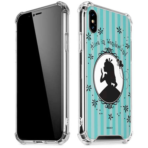 Disney Alice in Wonderland (animated) Silhouette in the Mirror iPhone XS Max Clear Case
