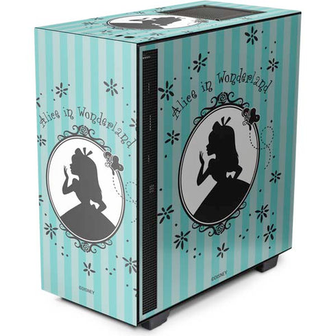 Disney Alice in Wonderland (animated) Silhouette in the Mirror NZXT H510 Compact ATX Mid-Tower Case Skin