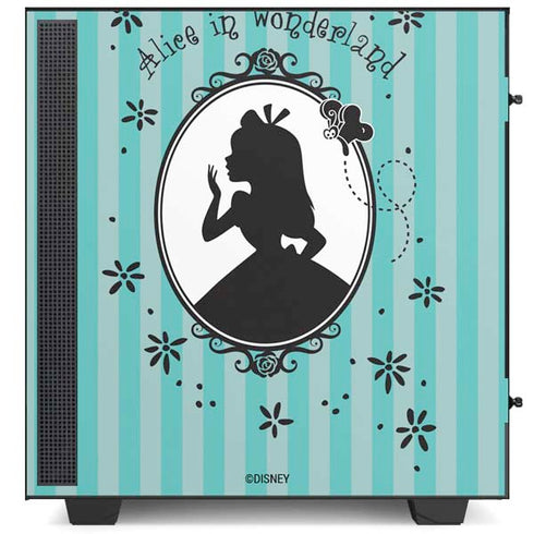 Disney Alice in Wonderland (animated) Silhouette in the Mirror NZXT H510 Compact ATX Mid-Tower Case Skin