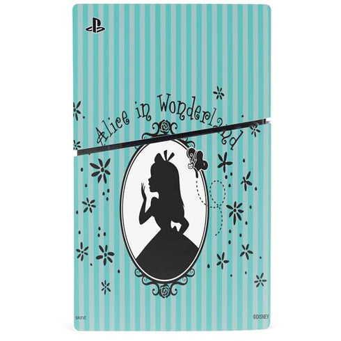Disney Alice in Wonderland (animated) Silhouette in the Mirror PS5 Slim Disk Console Skin