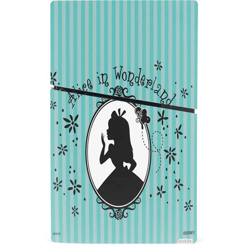 Disney Alice in Wonderland (animated) Silhouette in the Mirror PS5 Slim Digital Edition Bundle Skin