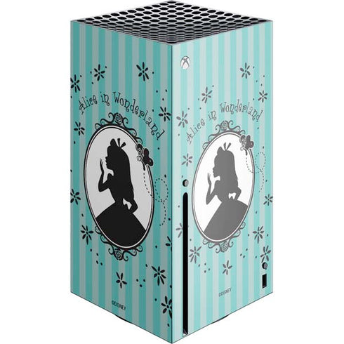 Disney Alice in Wonderland (animated) Silhouette in the Mirror Xbox Series X Console Skin