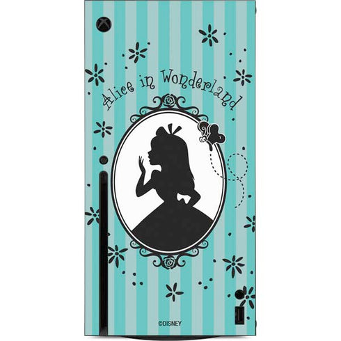 Disney Alice in Wonderland (animated) Silhouette in the Mirror Xbox Series X Console Skin