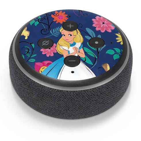 Disney Alice in Wonderland (animated) Floral Print Amazon Echo Dot Skin