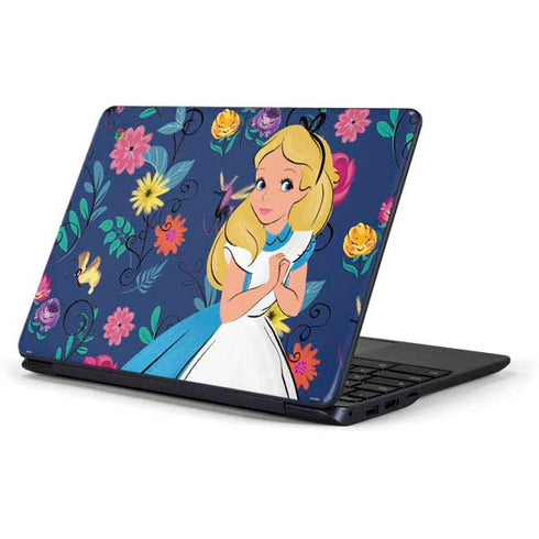 Disney Alice in Wonderland (animated) Floral Print Samsung Chromebook Skin