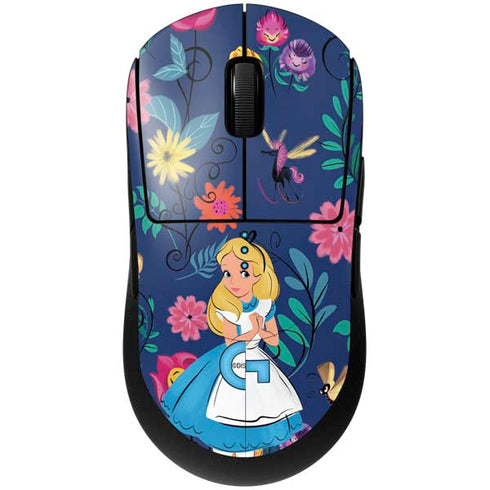 Disney Alice in Wonderland (animated) Floral Print G Pro Wireless Gaming Mouse Skin
