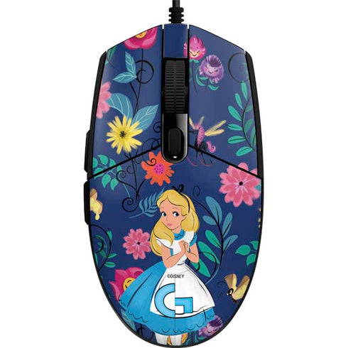 Disney Alice in Wonderland (animated) Floral Print G203 Prodigy RGB Wired Gaming Mouse Skin