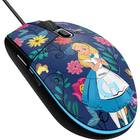 Disney Alice in Wonderland (animated) Floral Print G203 Prodigy RGB Wired Gaming Mouse Skin