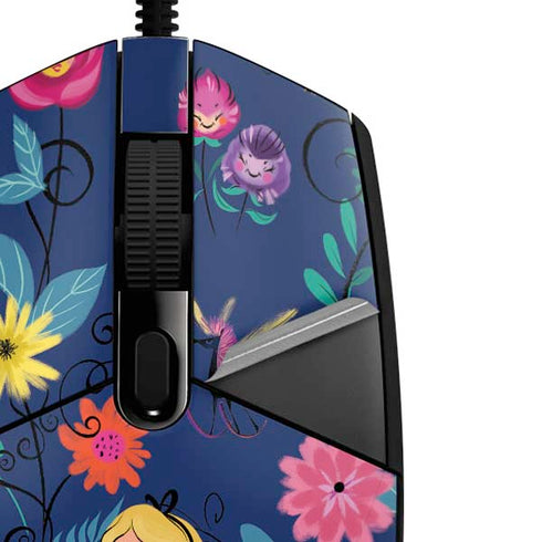Disney Alice in Wonderland (animated) Floral Print G203 Prodigy RGB Wired Gaming Mouse Skin