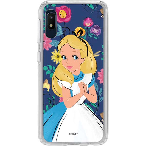 Disney Alice in Wonderland (animated) Floral Print Galaxy A10e Clear Case