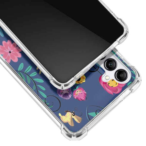 Disney Alice in Wonderland (animated) Floral Print Galaxy A14 5G Clear Case